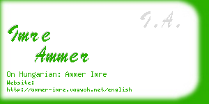 imre ammer business card